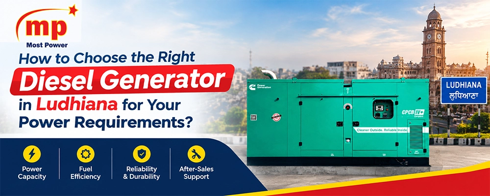 How to Choose the Right Diesel Generator in Ludhiana for Your Power Requirements?